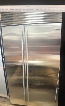 Sub-Zero 42 Built in Side by Side Stainless Steel Refrigerator BI42SSTH Like New