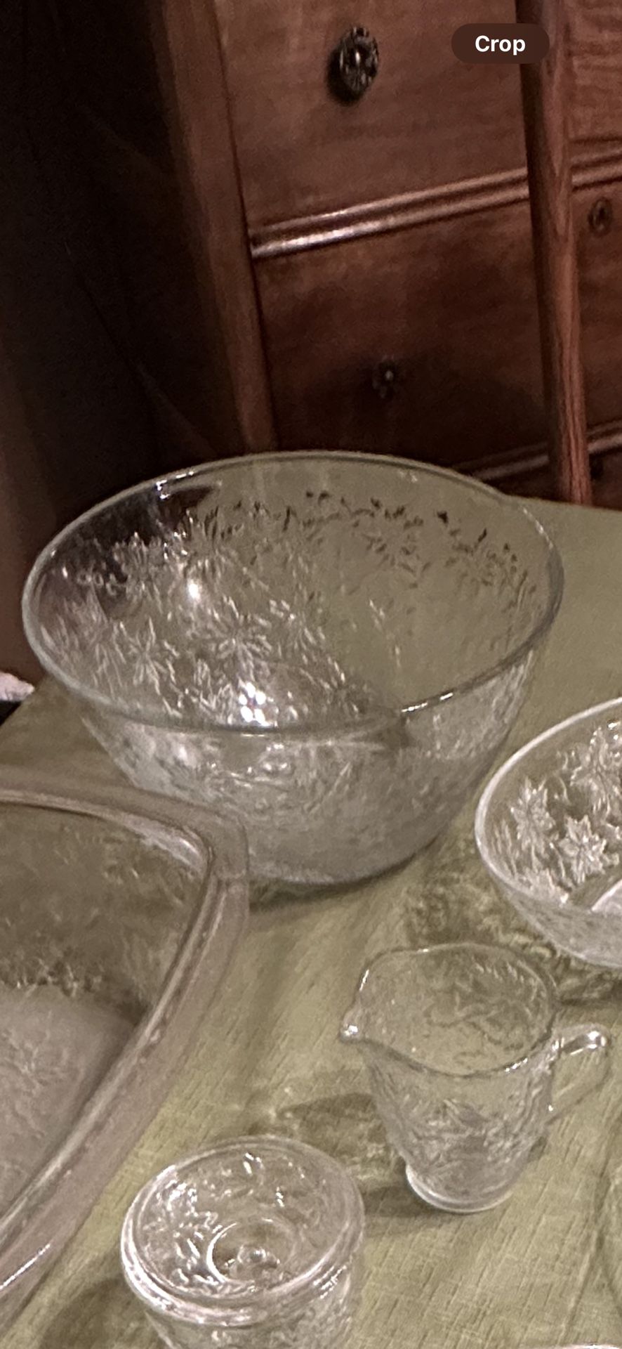 Vintage Princess House Fantasia 10” Large Crystal Serving Salad Bowl