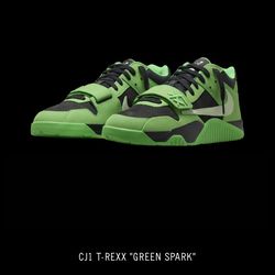 Travis Scott CJ1 T-Rexx Green Spark Size 10.5