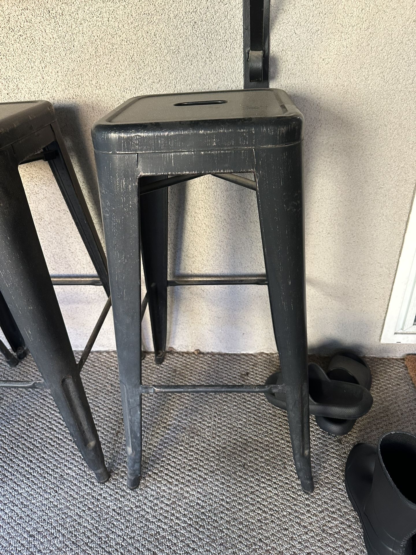 4 30inch Metal Bar Stools