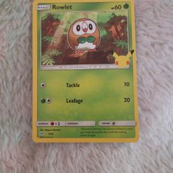 Pokemon McDonald's 25th Anniversary Holo Rowlet
