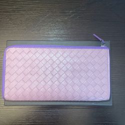 PreLoved Bottega Veneta Purple Zippy Wallet 
