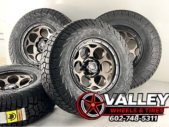 17x9 Oem Offroad wheel  Gold  Champagne  0 et  W 285 offroad tire   ——$1399 cash carry rims tires —-
