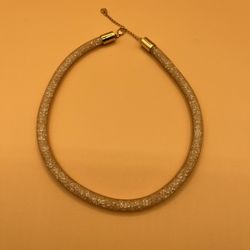 Swarovski Stardust Mesh Crystal Beige Necklace