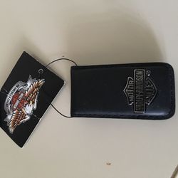 Harley Davidson money clip (leather) NOS $35