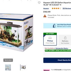 29 gallon used tank with lid and fikter