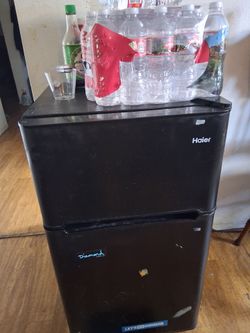 Haier Black Mini Fridge with Freezer