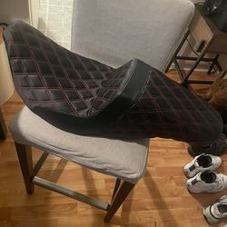 Seat-Diamond Stitch, Red & Black