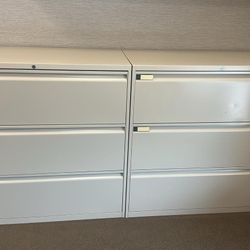 Teknion 3 Drawer Lateral Filing Cabinet Metal Heavy Duty 1 Available 