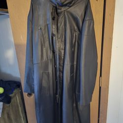 Leather Jacket Trench Coat