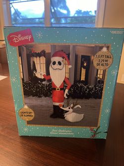 Disney 7.5 ft. Santa Jack Skellington Zero Christmas Holiday Airblown Inflatable