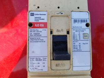 Cutler-Hammer Industrial Breaker 250amp 3 Phase 65000W
