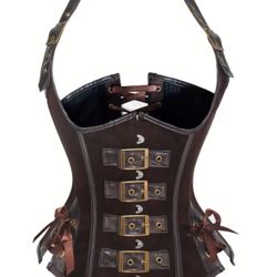 Faux Leather Corset Belt Waist Trainer Adjustable  Faja Size X