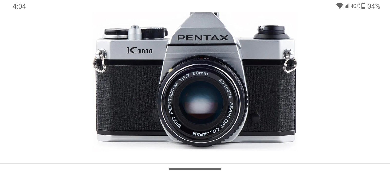 Pentax K1000 Camera with 50mm Lens
