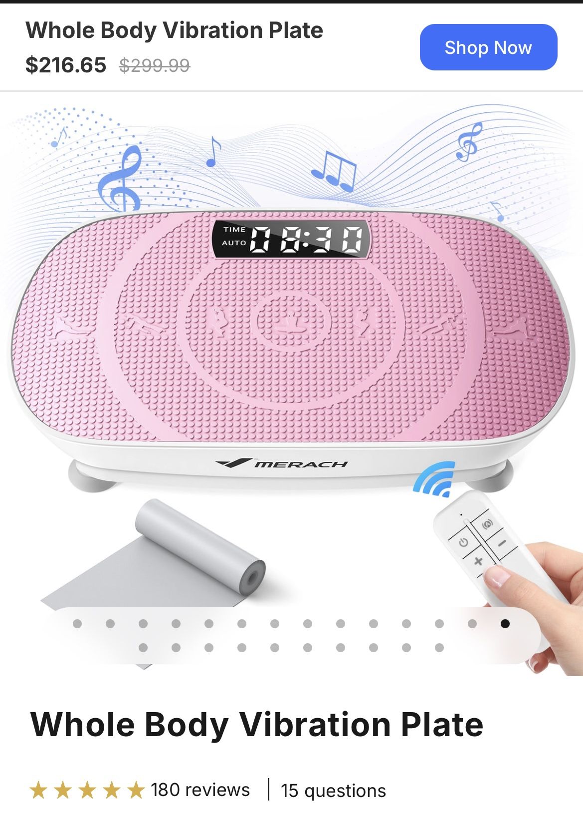Merach 2398 Brand New Sealed Vibration Plate Pink
