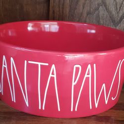 Rae Dunn Santa Paws Pet Bowl