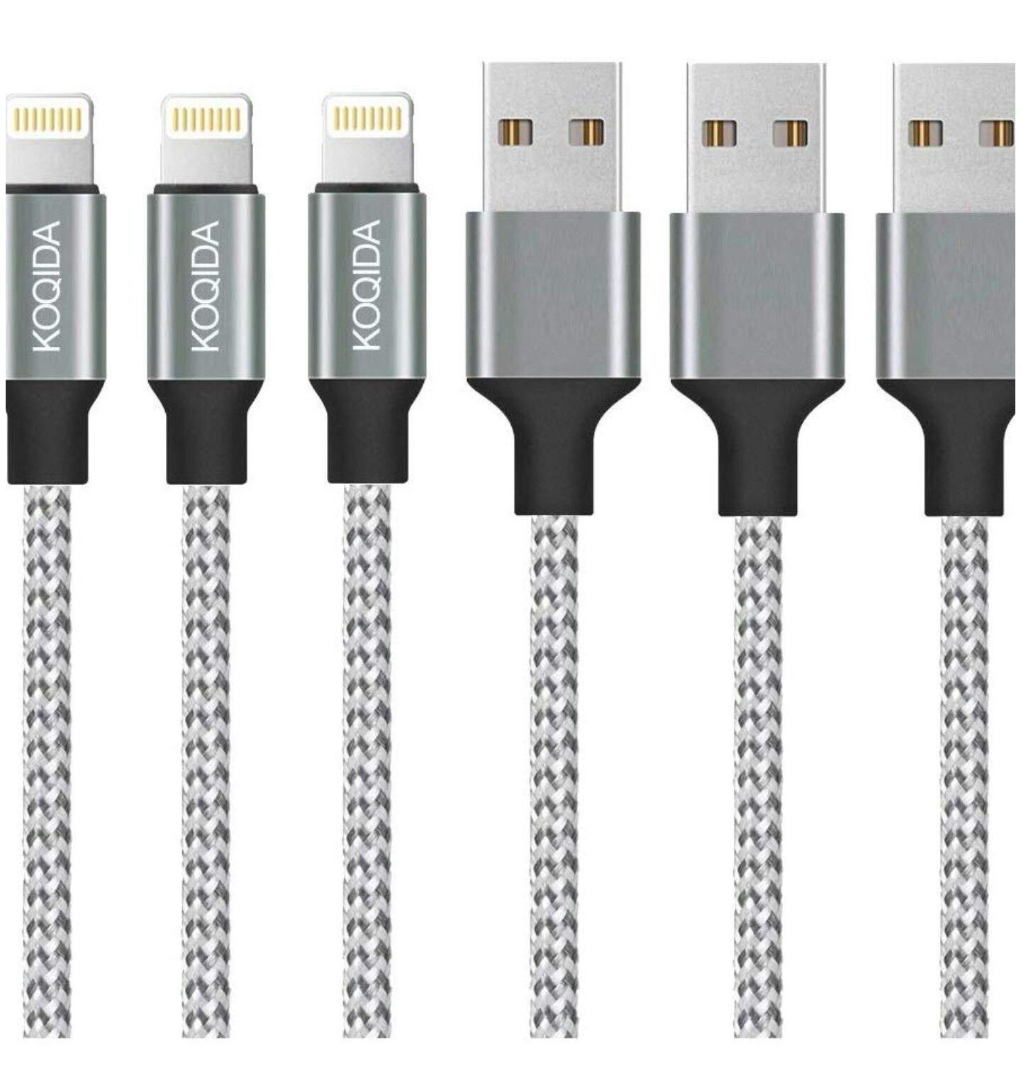 Lightning Cable,iPhone Charger 3PACK(6FT) Extra Long Nylon