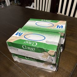 Latex Gloves Curad Brand Size Med 4 Boxes,,…