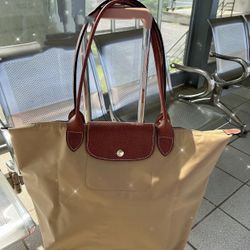 Longchamp Large Tote Bag Beige Color 