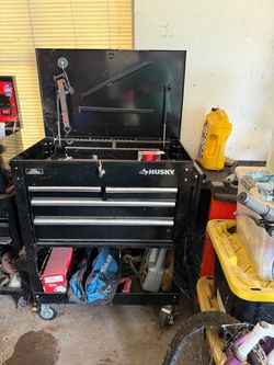 Husky mechanics tool cart.