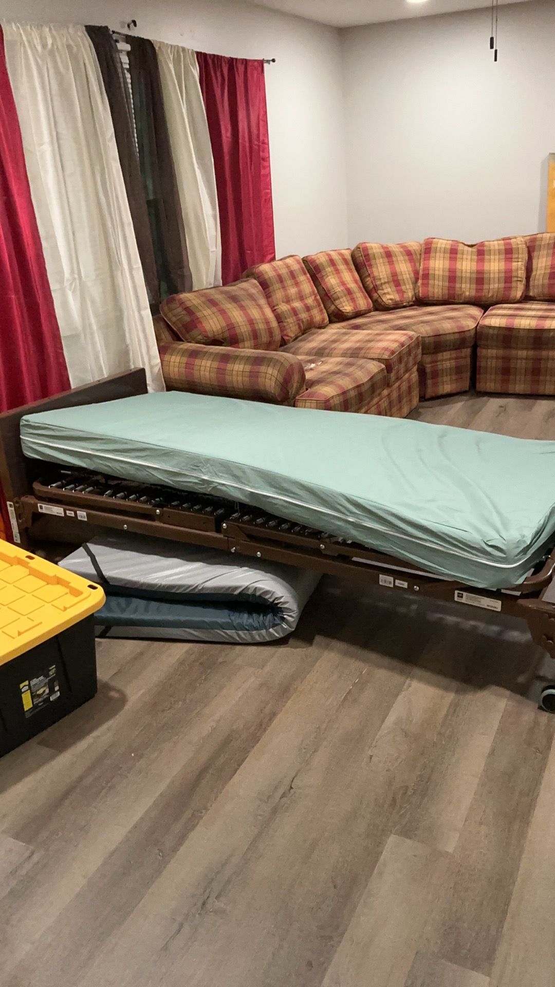 Hospital bed/sectional couch