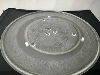 SAMSUNG 14” GLASS TURNTABLE TRAY FOR MICROWAVE, INCLUDES THE PLASTIC ROLLER RING