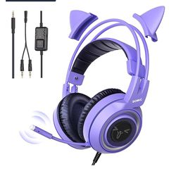 SOMiC G951S Purple Neko Gaming Headset