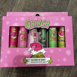 Dr. Seuss Grinch Flavored Lip Balms - Pink, Green, Red