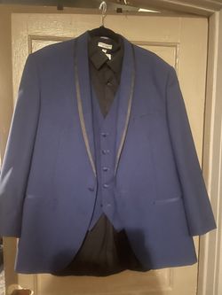 Plus Size - Navy Black Men Suit