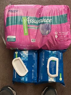 Assurance women’s underpants and wipes
