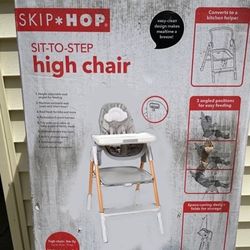 New, Price Firm, Skip Hop Sit-to-Step High Chair  