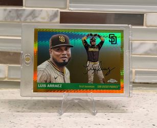 Luis Arraez - 2025 Topps Chrome Platinum Anniversary - GOLD PRISM REFRACTOR SSP