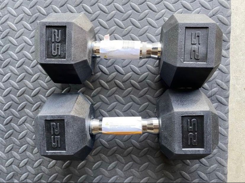 25 pounds dumbbells set brand new