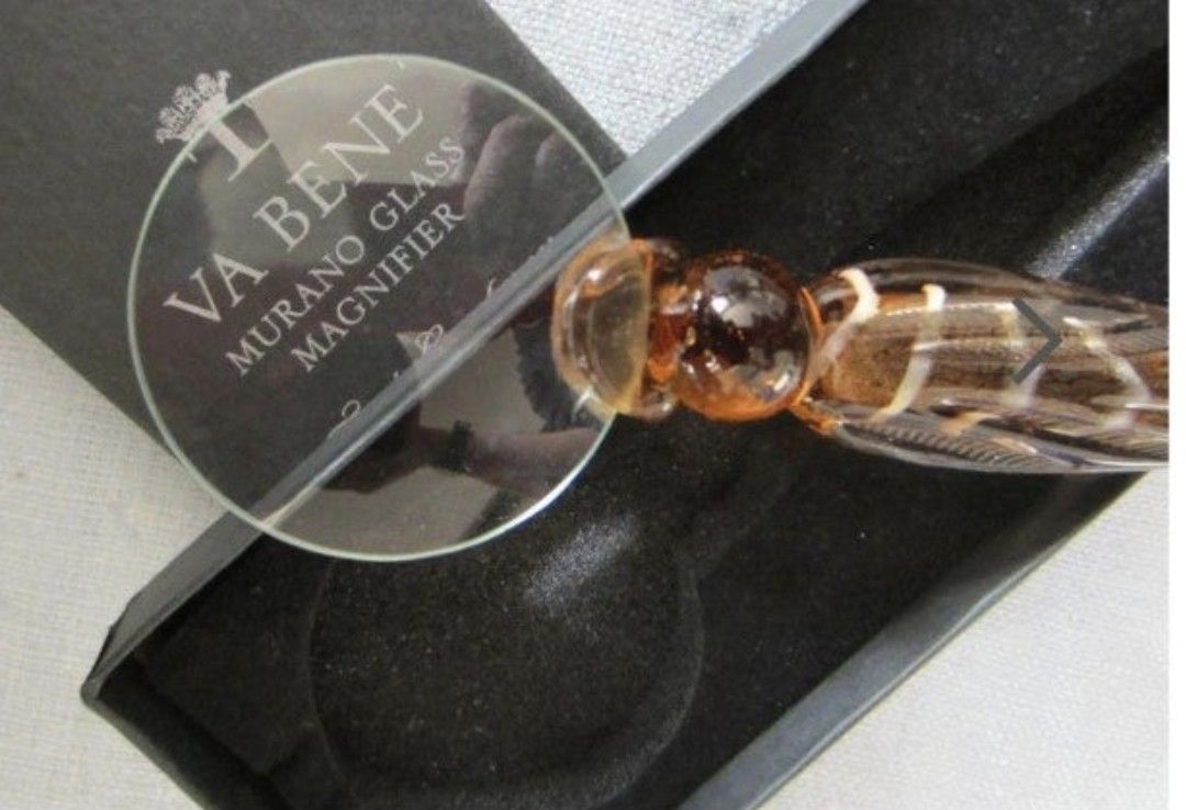 Va Bene Murano Glass Magnifier Bookmark Letter Opener Two's Company