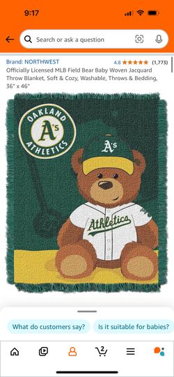 Oakland Athletics Baby Throw