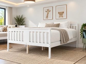 Full size bed frame with mattress