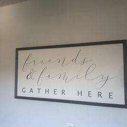 Wall Art Framed - “Friends And Family Gather Here”