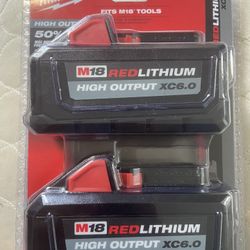 Brand New Milwaukee 6.0 2 Pack