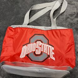 Ohio State Buckeyes Large 18x12” red and grey soft cooler tote bag #collegiate