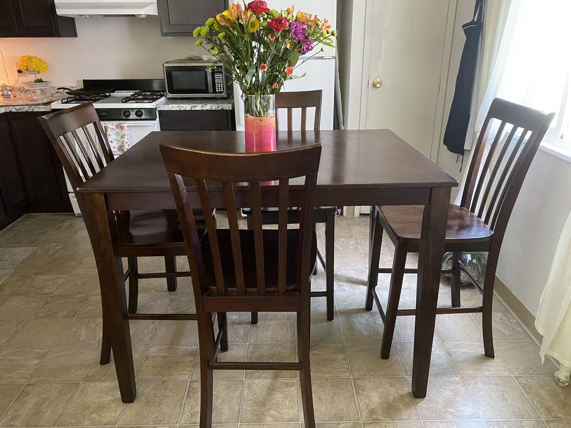 Wooden High Dining Table