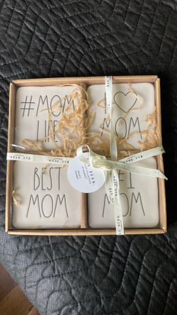 Rae Dunn MOM Coaster Set 4pc