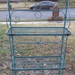 Bakers Rack: Iron. 4 ft. 10 Inches in Hight, 2 ft. In Width. 