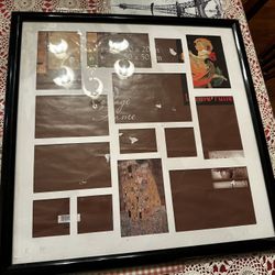 Black and Cream Photo Frame 16.5” x 13 (4 photos)