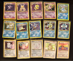 WOTC Vintage Pokemon TCG 21 Card Lot Holo Fossil Jungle DAMAGED READ DESCRIPTION