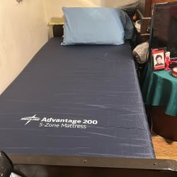 DELTA 1000   Ultra Light Plus, Semi Electric Bed With Therapeutic Support Mattress and Premium Guard Gel Overlay