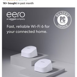 Two eero Pro 6 Tri-Band Mesh WiFi Routers