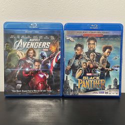 Marvel’s Avengers + Black Panther - Blu Ray + DVD - Marvel Comics Movie Bundle