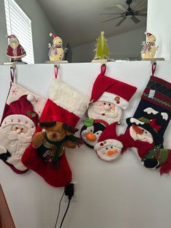 Christmas socks and holders