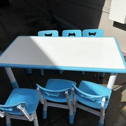 Children’s Table And Chairs Blue