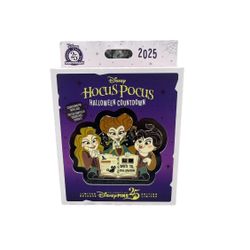 Disney Parks Pin 2025 Hocus Pocus Halloween Countdown Sanderson Sisters LR New